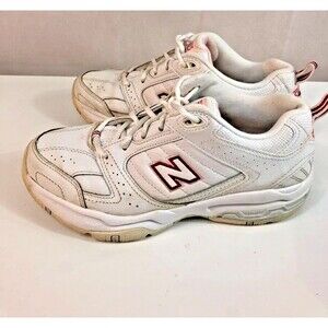 New Balance Womens  608v2 Running Walking Shoes White Pink Gray Outsoles Sz 7.5